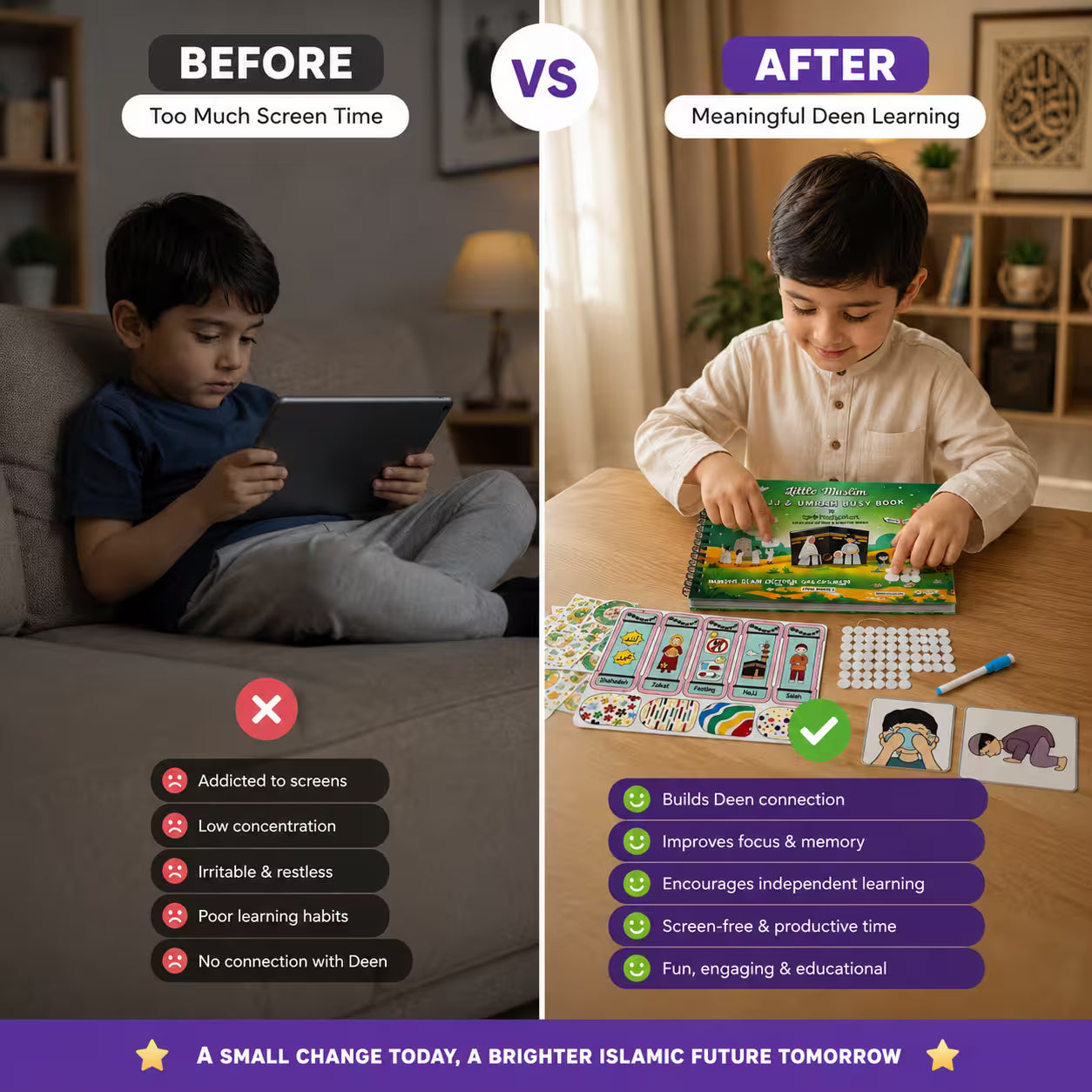 Little Muslim Deen, Hajj & Umrah Busy Books includes 10000+ Islamic Activity Worksheets for Free