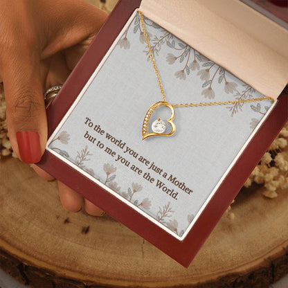 You are the World | Gift for Muslim Mom | Forever Love Necklace