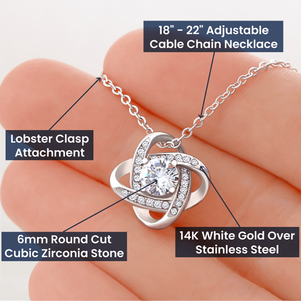 Thank Allah For You | Gift for Muslim Wife | Love Knot Necklace