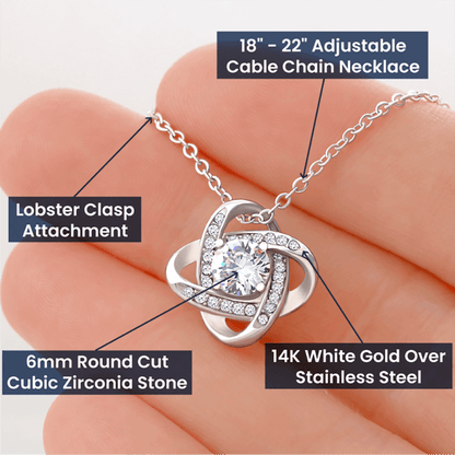 Thank Allah For You | Gift for Muslim Wife | Love Knot Necklace