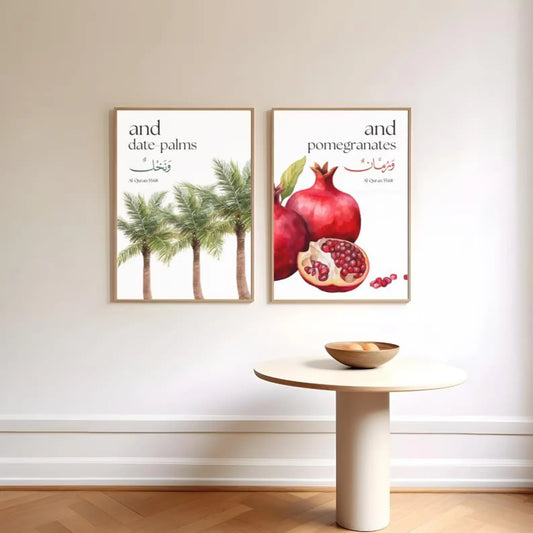 Date Palm And Pomegranate Islamic Wall Art